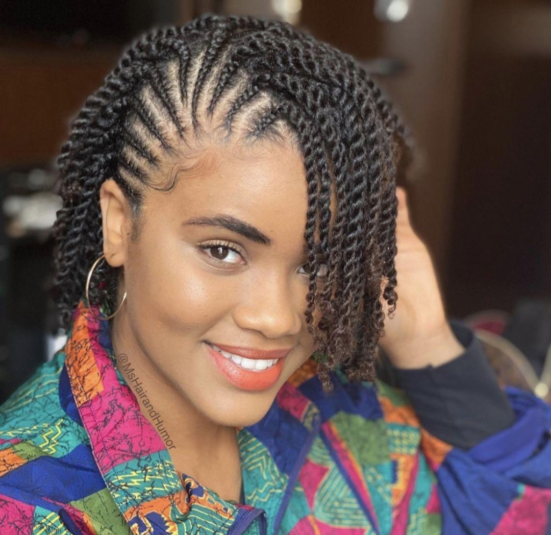 Cornrow twist bob by Joy Braiding in Duluth, GA